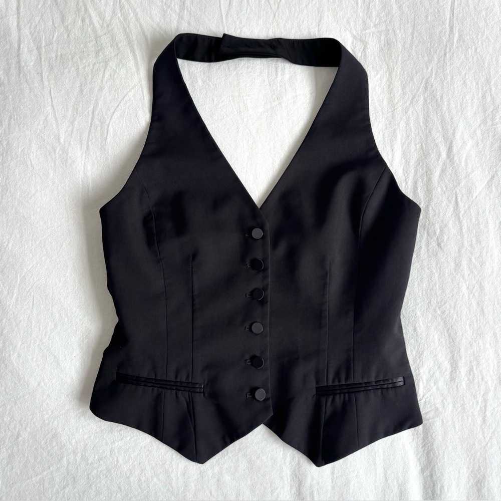 Vintage backless halter vest